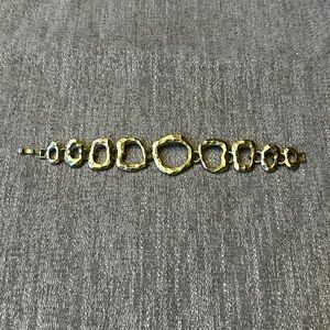 Lia Sophia Gold-Tone Hammered Metal Bracelet